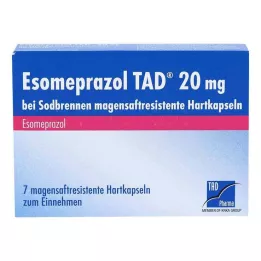 ESOMEPRAZOL TAD 20 mg para azia msr. cápsulas duras, 7 pcs