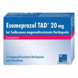 ESOMEPRAZOL TAD 20 mg para azia msr. cápsulas duras, 14 unidades