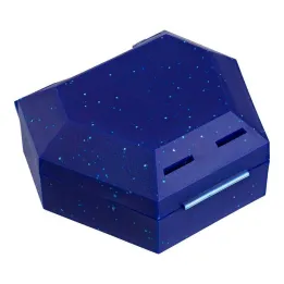 Caixa de aparelho com cordão azul com glitter, 1 peça