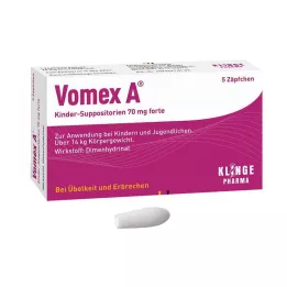 VOMEX Supositórios infantis 70 mg forte, 5 unidades
