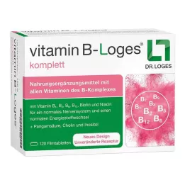 VITAMIN B-LOGES comprimidos revestidos por película completos, 120 unidades