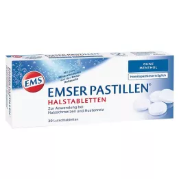 EMSER Pastilhas sem mentol, 30 unidades