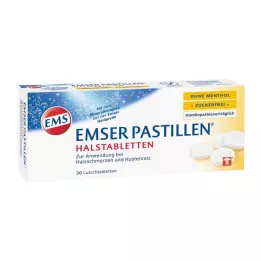 EMSER Pastilhas sem mentol sem açúcar, 30 unidades