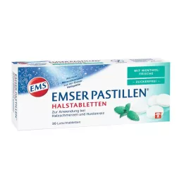 EMSER Pastilhas com frescor mentolado sem açúcar, 30 unidades