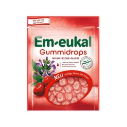 EM-EUKAL Gomas de Cereja Silvestre e Sálvia com retenção de açúcar, 90 g