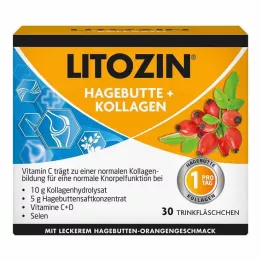 LITOZIN Garrafa de bebida de Rosa Mosqueta + Colágeno, 30X25 ml