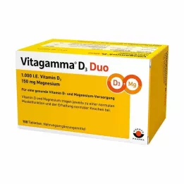VITAGAMMA D3 Duo 1.000 I.E. Vitamina D3 150mg Magnes.NEM, 100 pcs