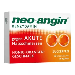NEO-ANGIN Benzidamina dor de garganta aguda. Mel-Laranja, 20 unidades