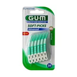 GUM Soft Picks Advanced regulares, 30 peças