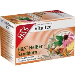 H&S saco de filtro de chá vital de espinheiro marítimo quente, 20X2,0 g