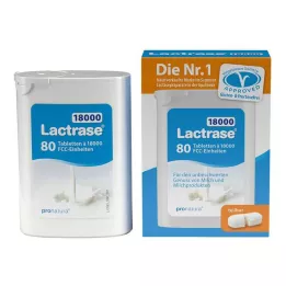 LACTRASE 18.000 FCC comprimidos em dispensador embalagem dupla, 2X40 unidades