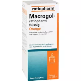 MACROGOL-ratiopharm líquido laranja, 1000 ml