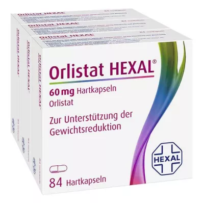 ORLISTAT HEXAL Cápsulas duras de 60 mg, 3X84 unidades ORLISTAT HEXAL Cápsulas duras de 60 mg, 3X84 unidades