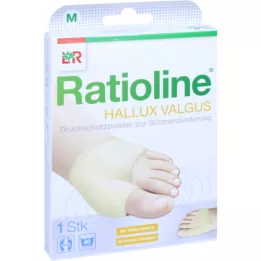 RATIOLINE Almofada de proteção de pressão para hálux valgo tamanho M, 1 peça