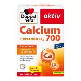 DOPPELHERZ Comprimidos de cálcio 700+vitamina D3, 80 unidades