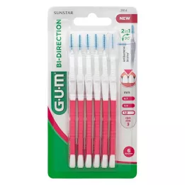 GUM Interdental bidirecionalb.1,2 mm rosa, 6 unid