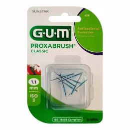 GUM Pincéis de reposição Proxabrush Classic 1,1 mm, 8 peças