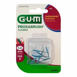 GUM Pincéis de reposição Proxabrush Classic 1,4 mm, 8 peças