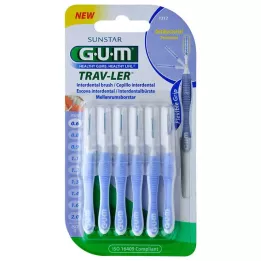 GUM TRAV-LER Escova interdental azul claro de 0,6 mm, 6 unidades