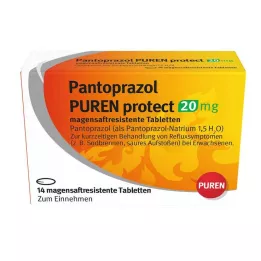 PANTOPRAZOL PUREN proteger comprimidos gastrorresistentes de 20 mg, 14 unidades