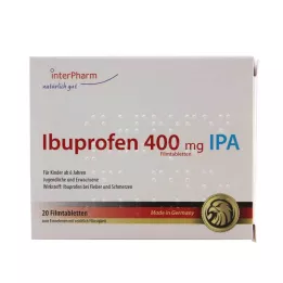 IBUPROFEN 400 mg IPA comprimidos revestidos por película, 20 unidades