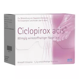 CICLOPIROX acis 80 mg/g ingrediente ativo esmalte, 3 g