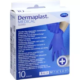 DERMAPLAST MEDICAL Unt.Handsch.unster.pf.Gr.S 6-7, 10 unid