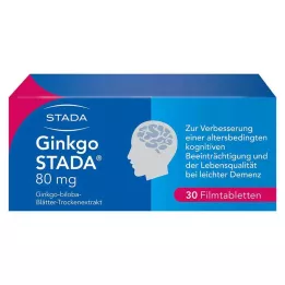 GINKGO STADA Comprimidos revestidos por película de 80 mg, 30 unidades