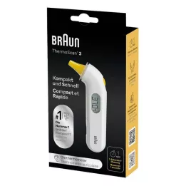 BRAUN THERMOSCAN 3 termômetros infravermelhos de ouvido, 1 pc