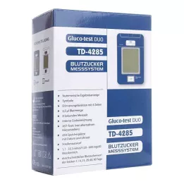 GLUCO TEST DUO Conjunto inicial de medidor de glicose no sangue mg/dl, 1 peça