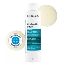 VICHY DERCOS shampoo ultra-sensível para couro cabeludo oleoso, 200 ml