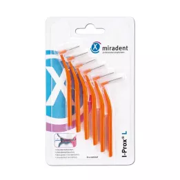 MIRADENT Escova interdental I-Prox L 0,8 mm laranja, 6 unidades