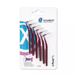 MIRADENT Escova interdental I-Prox L 0,8 mm bordô, 6 unidades
