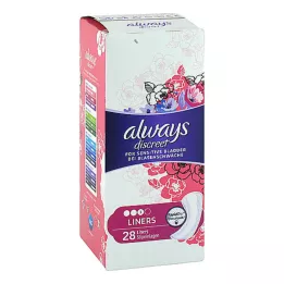 ALWAYS protetores de calcinha discretos para incontinência, 28 peças