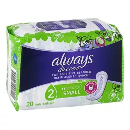 ALWAYS absorvente discreto para incontinência pequeno, 20 unidades