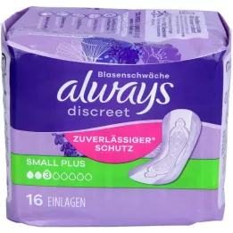 ALWAYS absorvente discreto para incontinência pequeno plus, 16 unidades