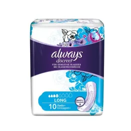 ALWAYS inserto discreto para incontinência longo, 10 unidades