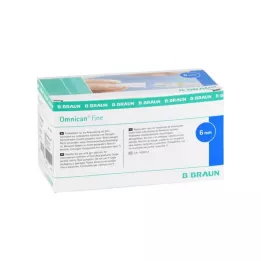 OMNICAN cânula de caneta fina 31 G 0,25x6 mm, 100 peças