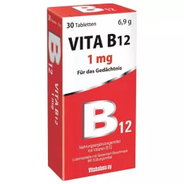 VITA Pastilhas B12 1 mg com sabor de menta, 30 unidades