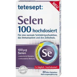 TETESEPT Comprimidos revestidos por película de alta dose de Selenium 100, 30 unidades