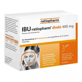 IBU-RATIOPHARM pó direto de 400 mg para uso oral, 20 unidades