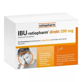 IBU-RATIOPHARM pó direto 200 mg para uso oral, 20 unidades