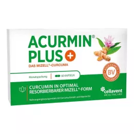 ACURMIN Plus Cápsulas moles de cúrcuma micelar, 60 unidades