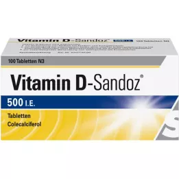 VITAMIN D SANDOZ comprimidos de 500 UI, 100 unidades