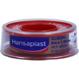 HANSAPLAST Fixierpfl.Classic 1,25 cmx5 m de impulso, 1 peça