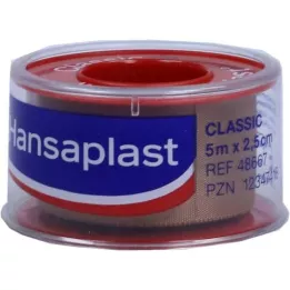 HANSAPLAST Fixierpfl.Classic 2,5 cmx5 m push, 1 peça