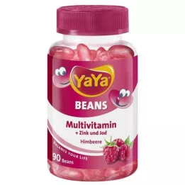 YAYA BEANS Comprimidos mastigáveis de zinco e iodo de framboesa, 90 unidades