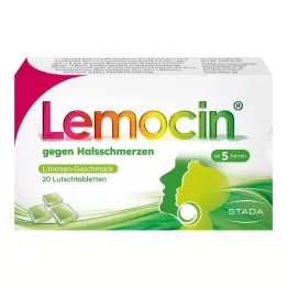 LEMOCIN pastilhas contra dor de garganta, 20 unidades