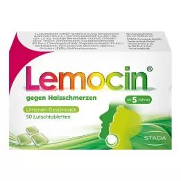 LEMOCIN pastilhas contra dor de garganta, 50 unidades