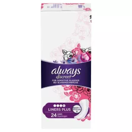 ALWAYS protetor discreto para incontinência mais protetor diário, 24 unidades